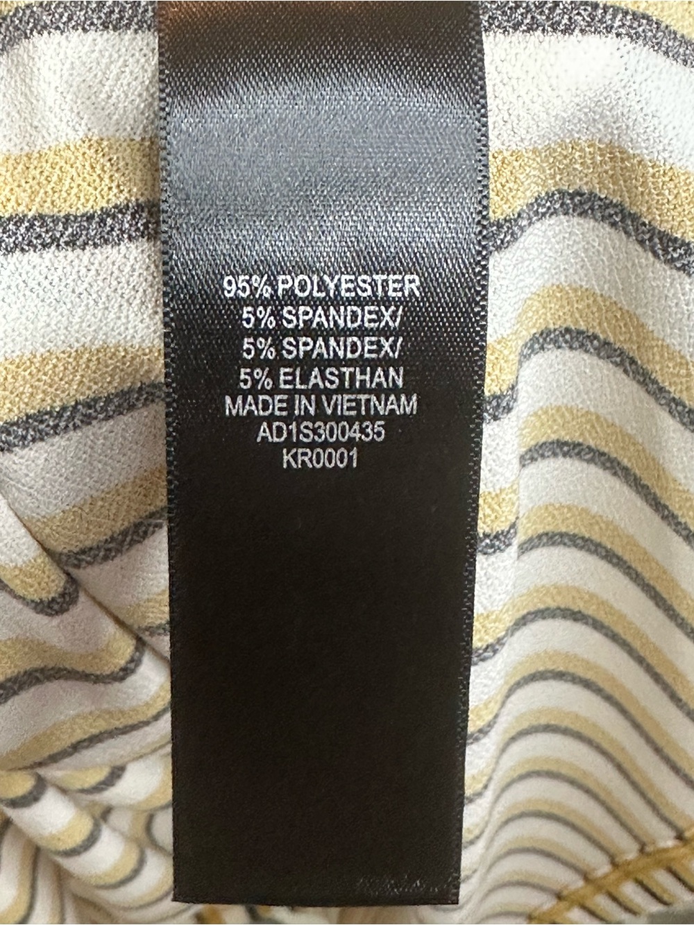 Adrianna Papell Yellow, White & Black Stripe Surplice Blouse, XL, NWT - Picture 4 of 6